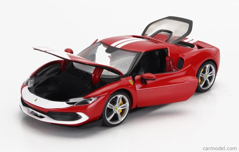 Bburago Ferrari 296 Gtb Assetto Fiorano 2022 1:18 červeno-biela