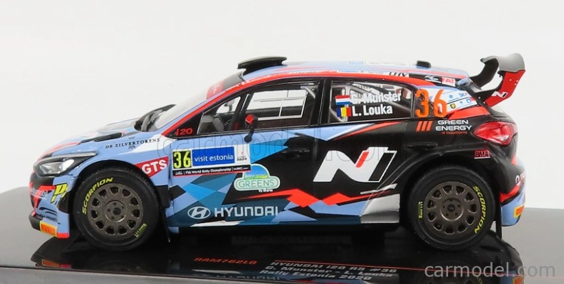 Ixo-models Hyundai I20 R5 Wrc N 36 Rally Estonia 2020 G.munster - L.meadow 1:43 Svetlo modrá červená čierna
