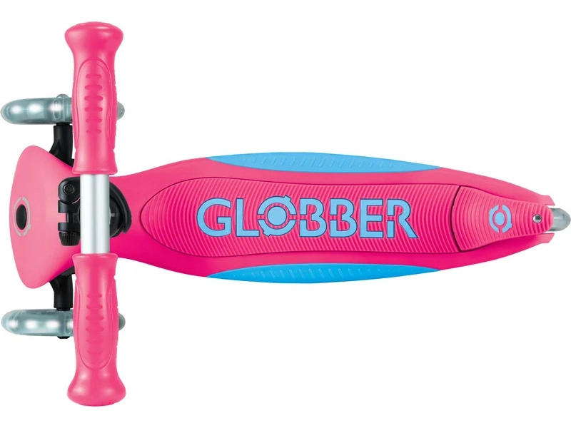 Globber - Koloběžka Primo Plus Lights V2 skládací Blue/Emerald Green