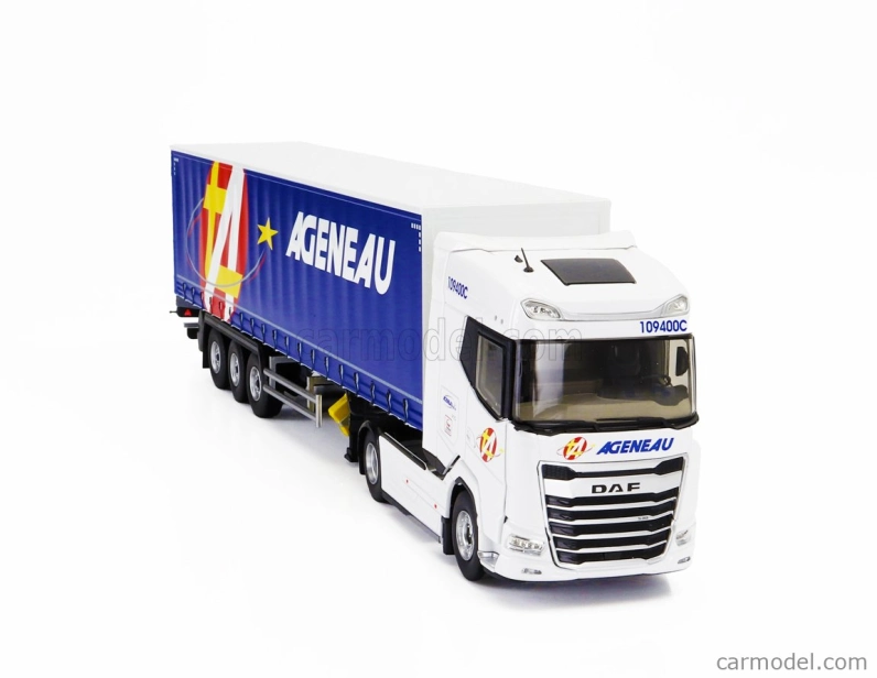 Eligor DAF Xg Truck Telonato Ageneau Transports 2021 1:43 Biela Modrá