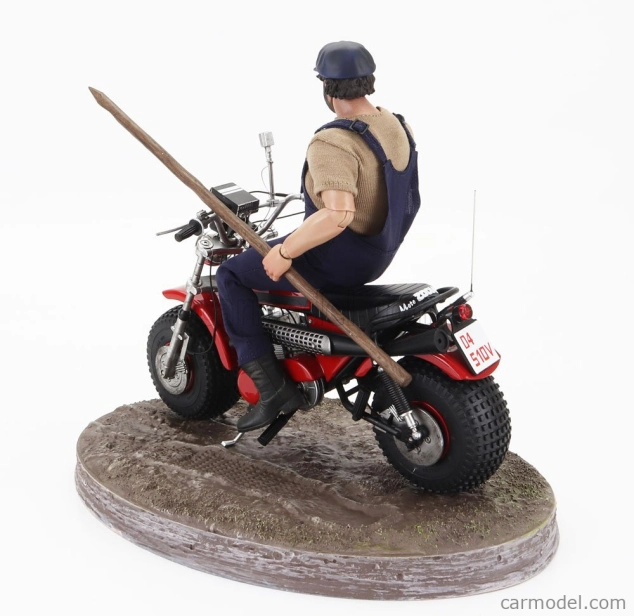 Clc-models Motozodiaco Tuareg 1972 With Bud Spencer Action Figure - From Movie - Altrimenti Ci Arrabbiamo - Tv Series - - Motorcycle 1:12 Red