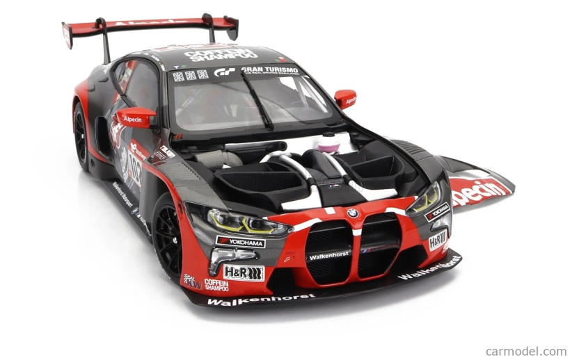 Minichamps BMW radu 4 M4 Gt3 Team Walkenhorst Motorsport N 102 24h Nurburgring 2022 Jorg Muller - Mario Von Bohlen - Ben Tuck - Jorn Schmidt Staade 1:18 Sivá oranžová