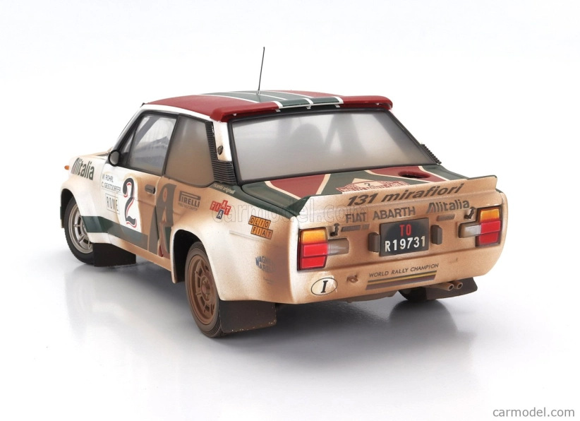 Kyosho Fiat 131 Abarth Alitalia (dirty And Night Version) N 2 4th Rally Montecarlo 1978 Walter Rohrl - Christian Geistdorfer 1:18 Bílá Zelená Červená