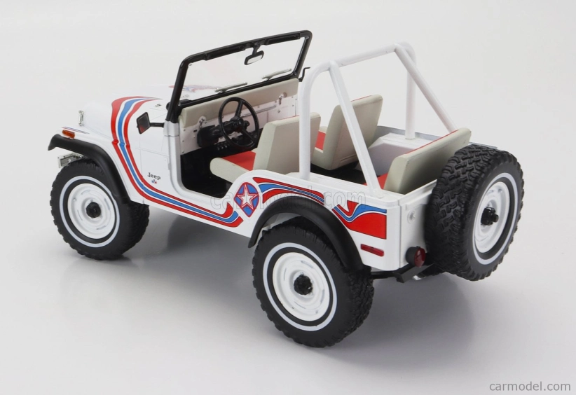 Greenlight Jeep Cj-5 Super Jeep 1973 1:18 Bílá