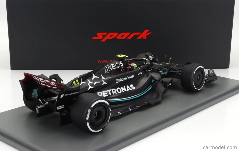 Spark-model Mercedes gp F1 W14 Team Mercedes-amg Petronas Formula One N 44 2nd Australian Gp 2023 Lewis Hamilton 1:18 Matt Black