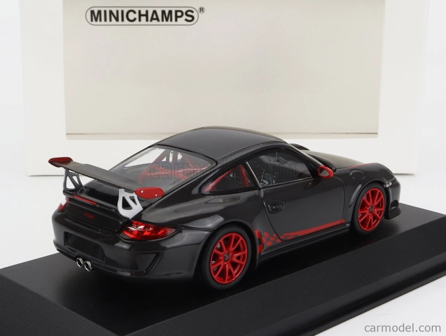 Minichamps Porsche 911 997-2 Gt3 Rs 3.8 Coupe 2009 - Red Wheels 1:43 Grey