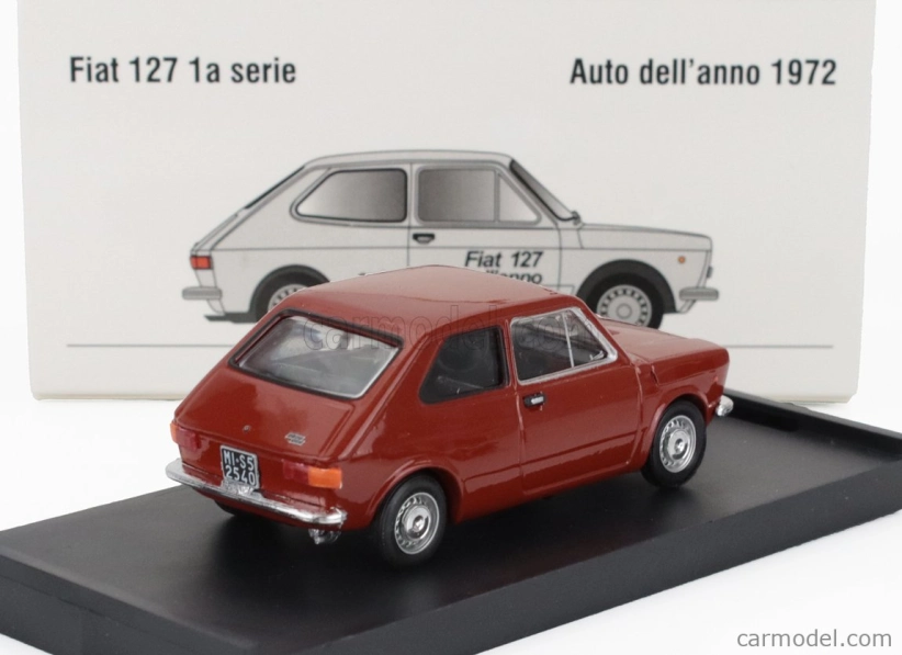 Brumm Fiat 127 1-series 1971 - Black Interior 1:43 Rosso Sierra - Červená