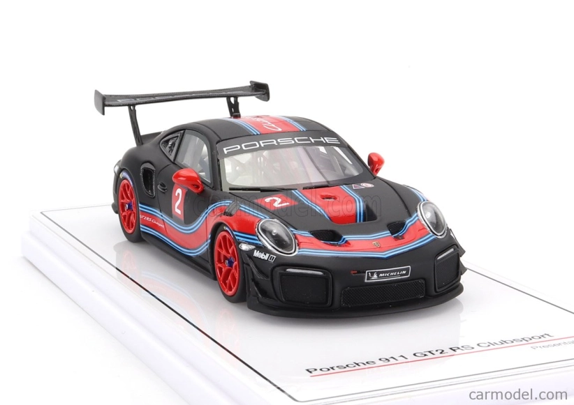 Truescale Porsche 911 991 Gt2 Rs Coupe N 2 Clubsport 2018 1:43 čierna červená svetlomodrá