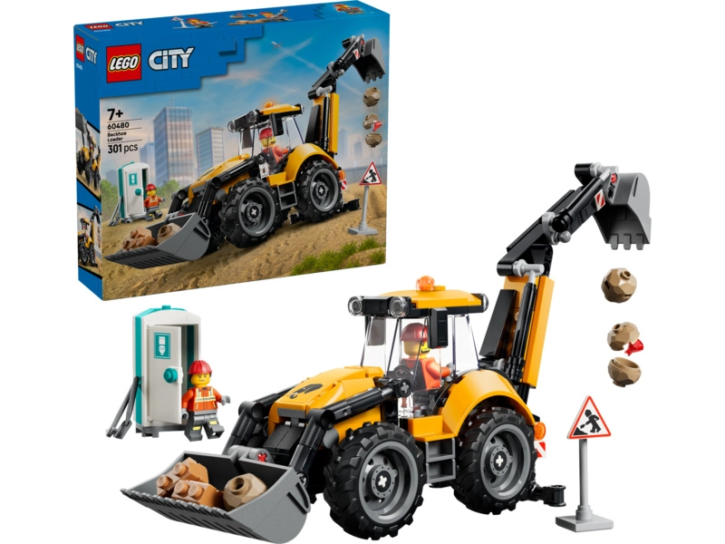 LEGO City - Žltý nakladač s rýpadlom