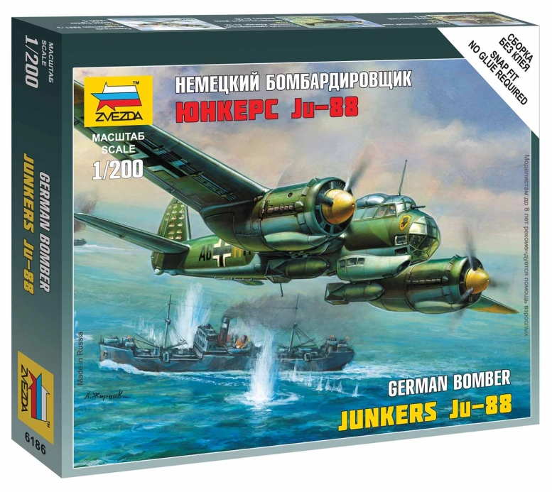 Zvezda Snap Kit – Junkers Ju-88A4 (1:200)