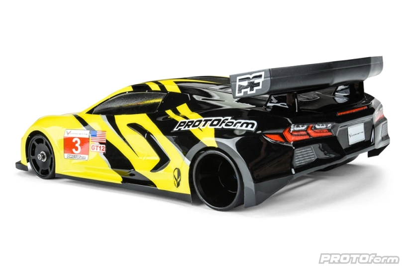 CHEVROLET CORVETTE C8 číra karoséria pre 1/12 placky
