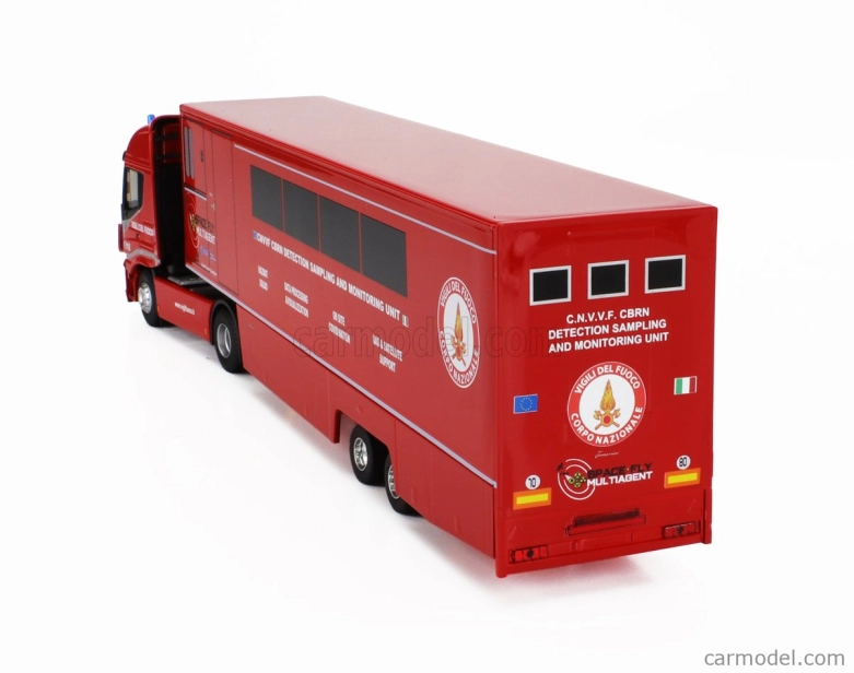 Eligor Iveco fiat Stralis 480e6 Euro 6 Truck Fire Engine Space Fly Multiagent Cbrn Detection Sampling And Monitoring Unit 2018 1:43 Červená Černá
