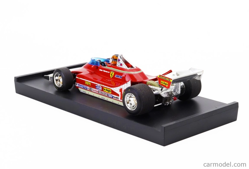 Brumm Ferrari F1 312t4 N 12 2nd Gp French Gp 1979 Gilles Villeneuve - With Driver Figure 1:43 Red