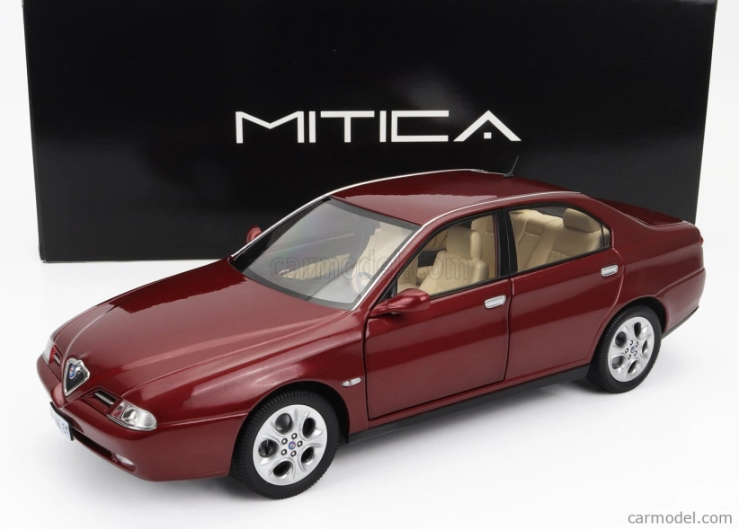 Mitica-diecast Alfa romeo 166 3.0 V6 1998 – Beige Interior 1:18 Rosso Proteo Met Red