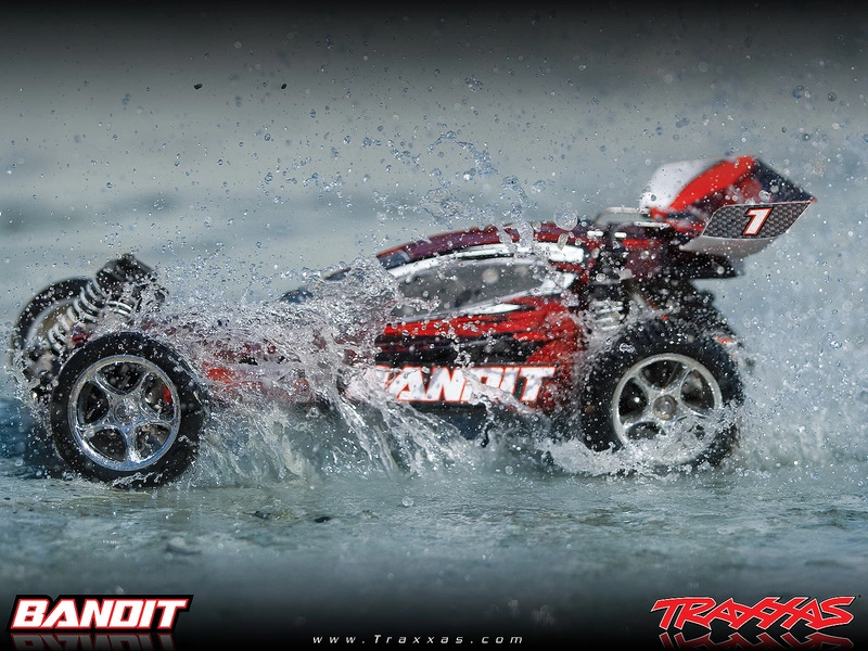 RC auto Traxxas Bandit 1:10 RTR, červenočierna