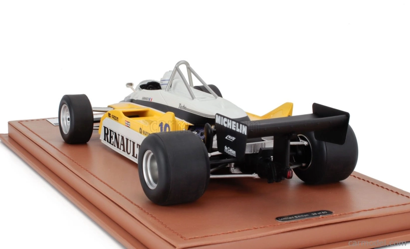Tecnomodel Renault F1  Re30b V6 Turbo Team Renault Elf N 16 Winner Italy Gp (with Pilot Figure) 1982 Rene Arnoux 1:18 Bílá Žlutá Černá