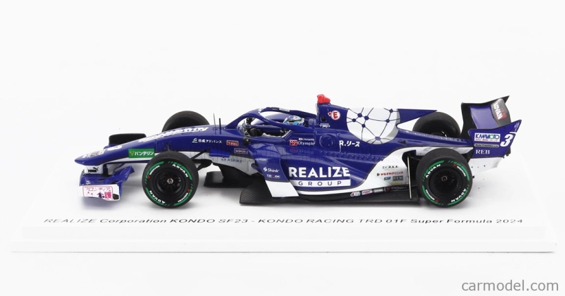 Spark-model Dallara Sf23 Trd 01f Team Realize Corporation Kondo Racing N 3 Super Formula Season 2024 Kenta Yamashita 1:43 Modrá Bílá