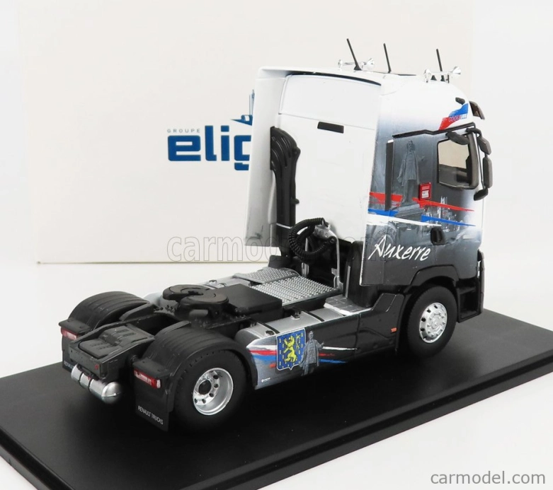 Eligor Renault T-line Vysoký ťahač Auxerre 2-assi 2021 1:43 Sivá biela