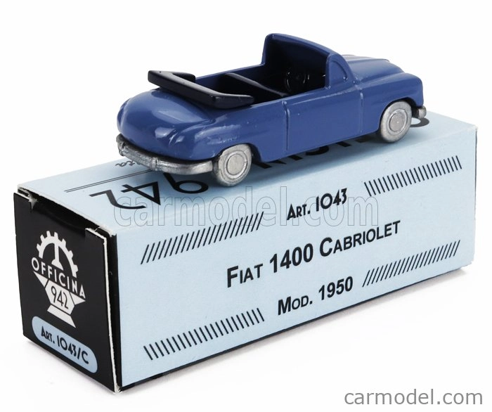 Officina-942 Fiat 1400 Cabriolet Open 1950 1:76 Modrá