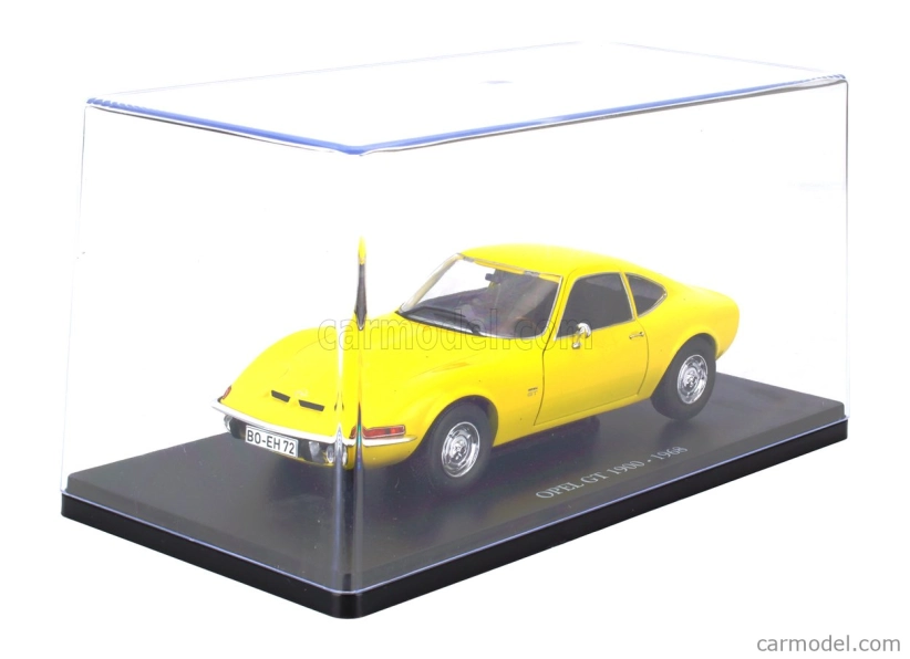 Edicola Opel Gt 1900 Coupe 1968 - Con Vetrina - With Showcase 1:24 Žlutá