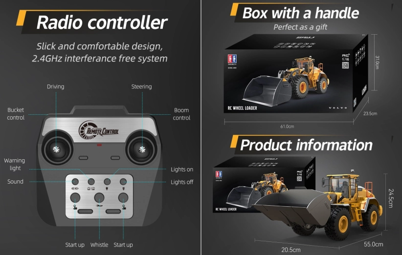RC kolový nakladač Volvo L260H 1:16 | RCprofi.cz
