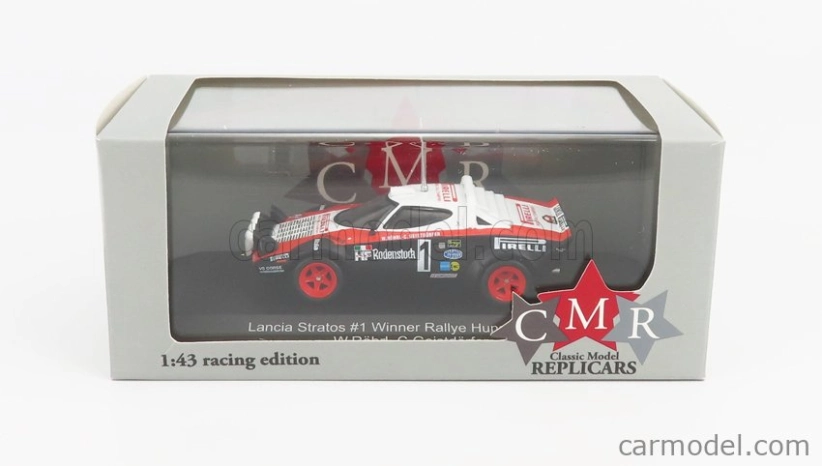 Cmr Lancia Stratos Hf Pirelli N 1 Winner Rally Hunsruck 1978 W.rohrl - C.geistdorfer 1:43 Červená Černá Bílá