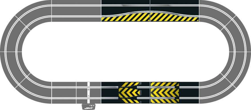 Rozšírenie trate SCALEXTRIC C8194 – Jump and Side Swipe Accessory Pack