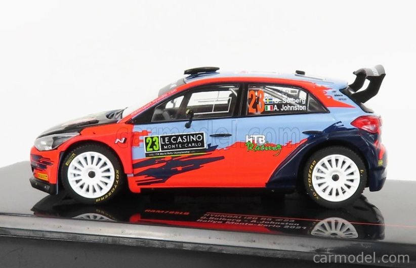 Ixo-models Hyundai I20 Wrc Coupe Monster N 23 Rally Montecarlo 2021 O.solberg - A.johnston 1:43 2 Tóny Modrá Červená Čierna