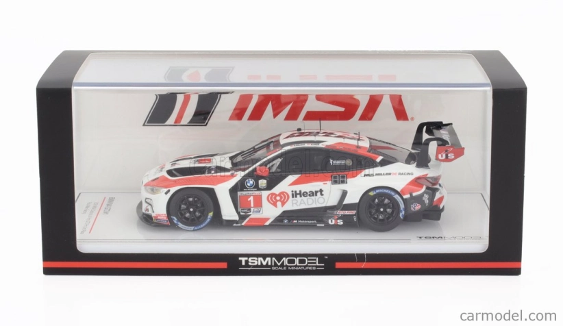 Truescale BMW radu 4 M4 Gt3 3.0l Twin Turbo Team Paul Miller Racing N 1 3. Gtd Pro Class Imsa 24h Daytona 2024 Bryan Sellers - Madison Snow - Neil Verhagen - Sheldon Van Der Linde 1:43 Biela červená čierna