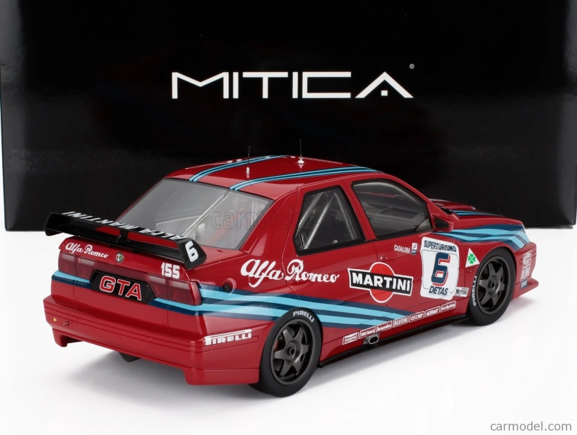 Mitica-r Alfa romeo Alfa Romeo 155 Gta S1 Superturismo Martini N 6 6th Monza 1992 Luca Cadalora 1:18 Red