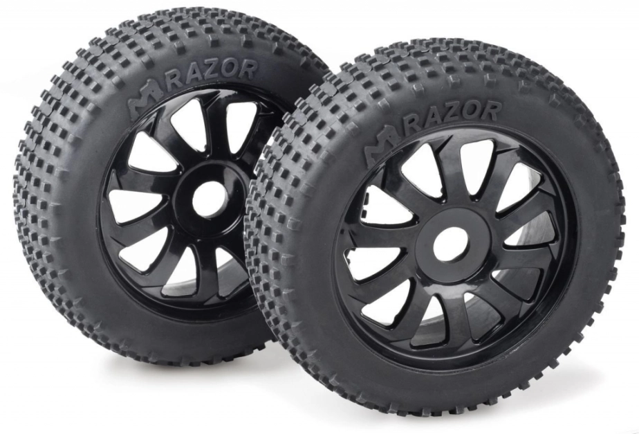 Pneumatiky Absima Razor vrátane disku 1:8 buggy, balenie 2 ks