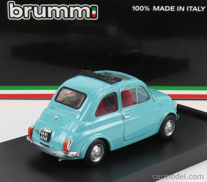 Brumm Fiat 500r Tetto Aperto - Otvorené 1972 1:43 Turchese Farfalla