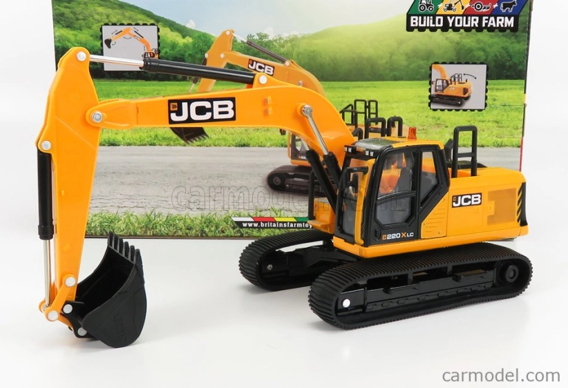 Britains JCB 220xlc Escavatore Cingolato Tractor 2012 - rýpadlo 1:32 Yellow Black