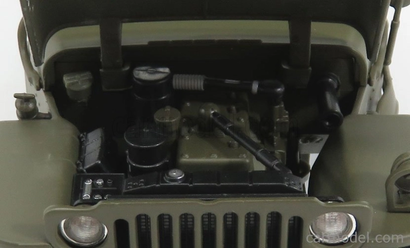 Welly Jeep Willys 1/4 Mb Usa Army Soft-top Closed 1945 1:18 Military Green
