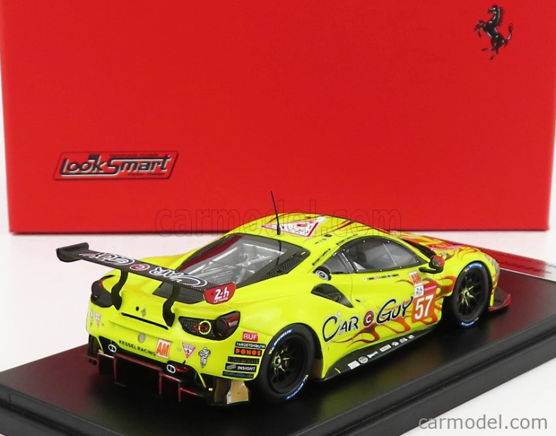Looksmart Ferrari 488 Gte Evo 3.9l Turbo V8 Team Kessel Racing N 57 24h Le Mans 2021 S.andrews - M.jensen - T.kimura 1:43 Žltá červená