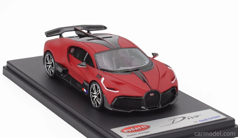 Looksmart Bugatti Divo 2020 1:43 Italská Matná Červená Černá