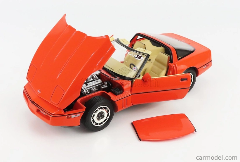 Greenlight Chevrolet Corvette C4 1984 - Jim Gillmore & A.j. Foyt Limited Edition 1:18 Hugger Orange