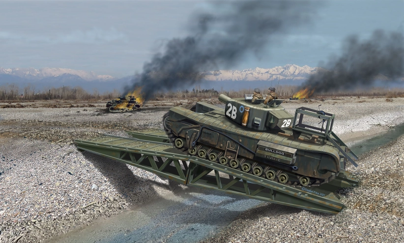Plastikový modelKit tank 03297 - Churchill A.V.R.E. (1:76)
