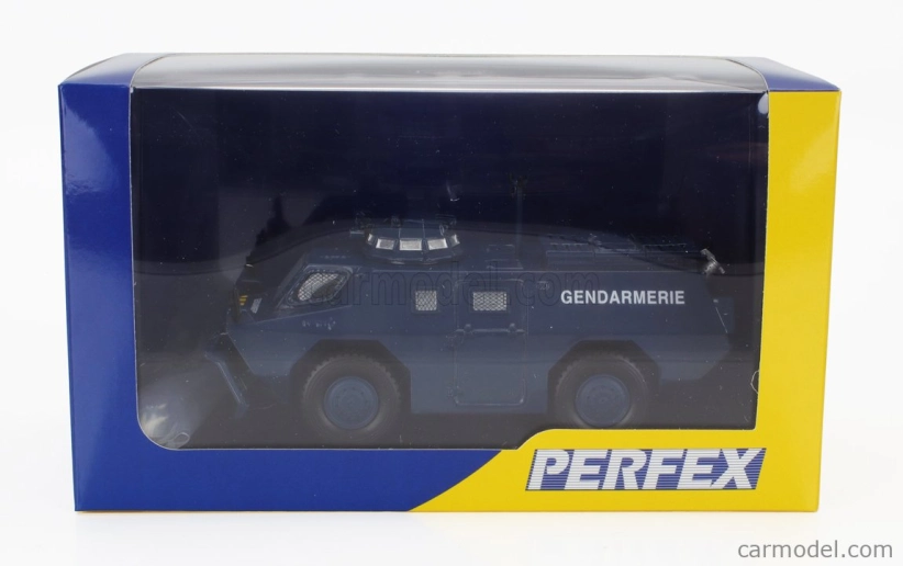 Perfex Berliet Vxb 170 Vbrg Anfibio Blindato Gendarmerie Saint Soline With Figure Police Gendarmes 1974 1:43 Blue