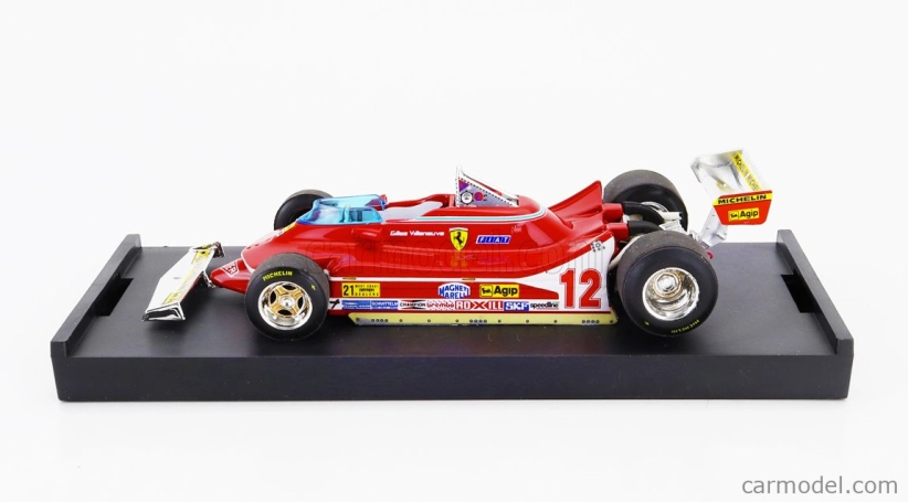 Brumm Ferrari F1 312t4 N 12 Winner Usa Ovest Gp 1979 Gilles Villeneuve 1:43 Red