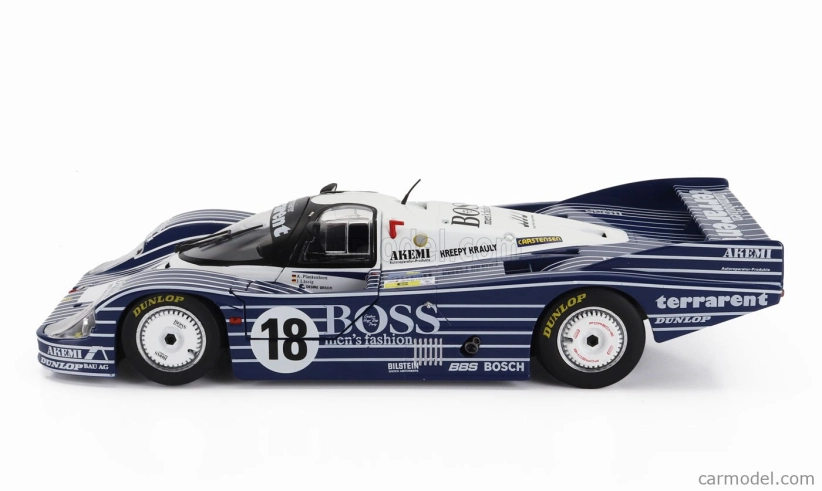Solido Porsche 956l 2.6l Twin Turbo Team Obermaier Racing Boss N 18 24h Le Mans 1983 Jurgen Laessig - Alex Plankenhorn - Desire Wilson 1:18 čierna biela