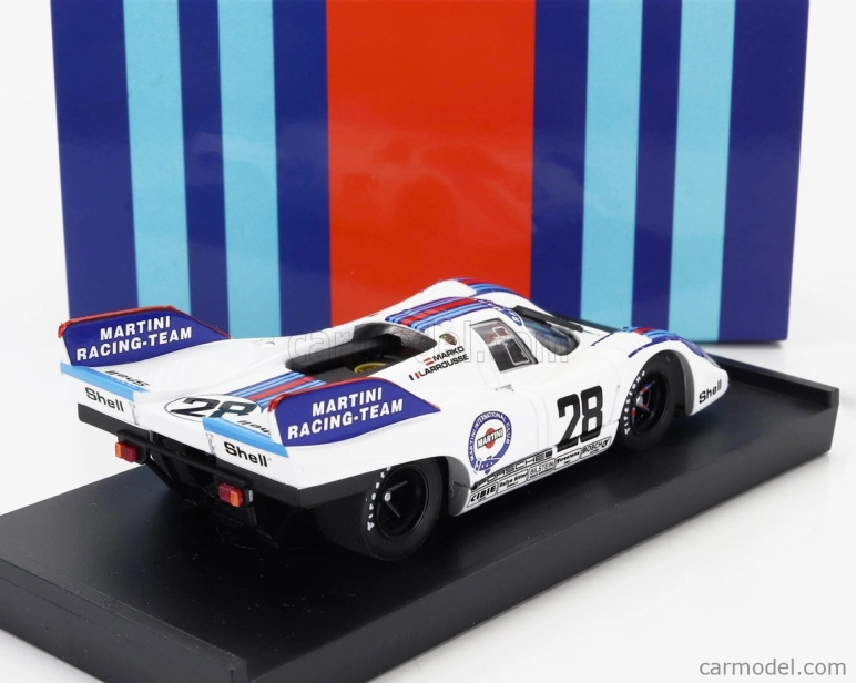 Brumm Porsche 917k Martini Racing Team N 28 1000km Austria 1971 Helmut Marko - Gerard Larrousse 1:43 Bílá Modrá Červená