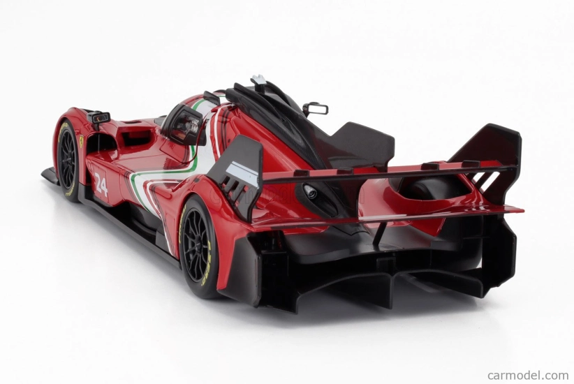 Bburago Ferrari 499p 3.0l Turbo V6 N 24 Modificata 2024 1:18 červená žltá čierna