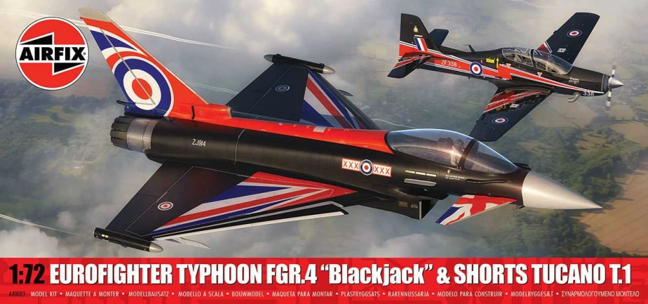 Classic Kit lietadlá A40003 – Eurofighter Typhoon FGR.4 (Blackjack) + Shorts Tucano T.1 (Twin Pack) (1:72)