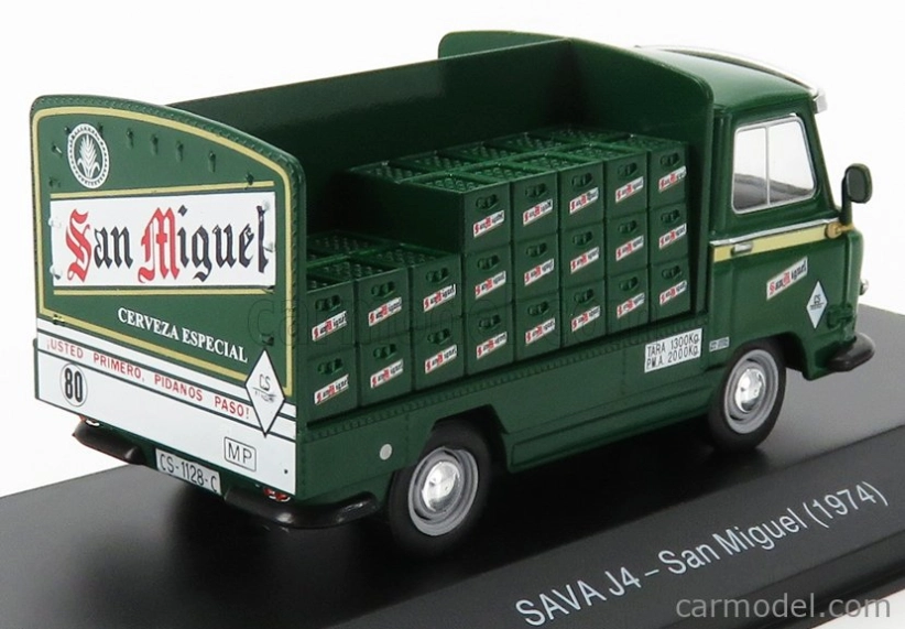 Edicola Sava J4 Truck Cerveza San Miguel 1974 1:43 Zelená