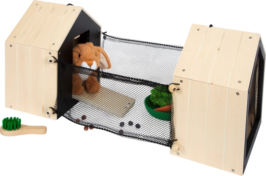 small foot Plyšový králík v králíkárně s výběhem - poškozený obal