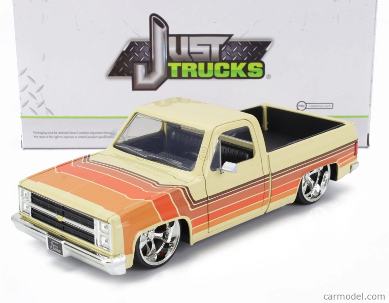 Jada Chevrolet C-10 Pick-up Custom 1985 1:24 Krémově Hnědá Oranžová