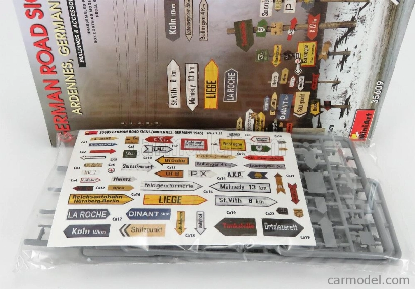 Miniart Accessories German Road Signs Military Ardennes Germany 1945 1:35 /