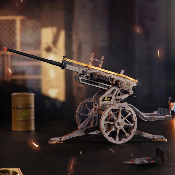 RoboTime 3D dřevěná mechanická skládačka Protiletadlové dělo