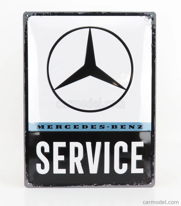 Edicola Accessories 3d Metal Plate - Mercedes Benz Service 1:1 Černá Bílá Modrá